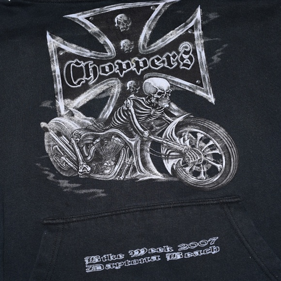 Vintage Daytona Bike Week 07' Biker Hoodie - Picture 4 of 8